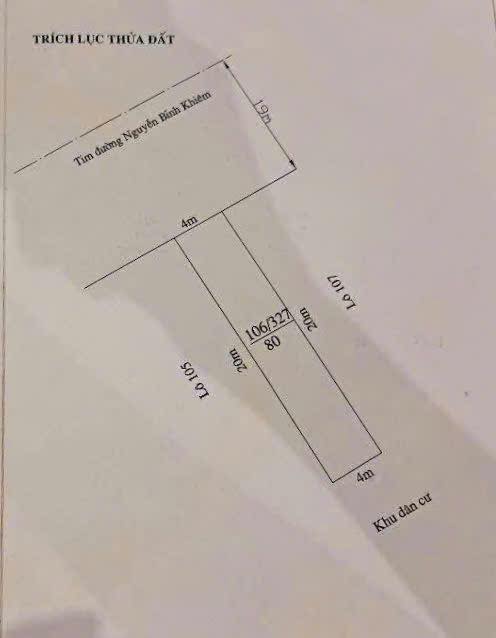 Đất mặt tiền đường Nguyễn Bỉnh Khiêm 80m² giá 4.64 tỷ - Vị trí đắc địa cho đầu tư!