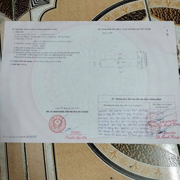 Đất nền phường Nam Sơn, An Dương 121m² giá 2.1 tỷ - Đường rộng ô tô vào tận nơi!