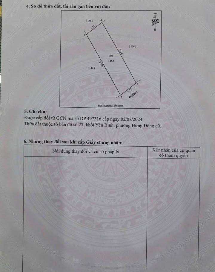 Đất mặt đường Trần Bình Trọng, Đông Vĩnh 148.8m² giá 5 tỷ - Vị trí đắc địa gần chợ và bệnh viện!