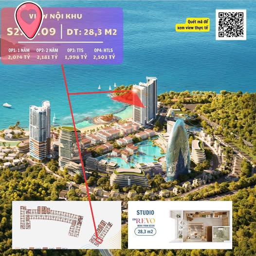 Căn hộ La Tiên Villa Nha Trang 28m² giá thỏa thuận - View xéo biển tuyệt đẹp!