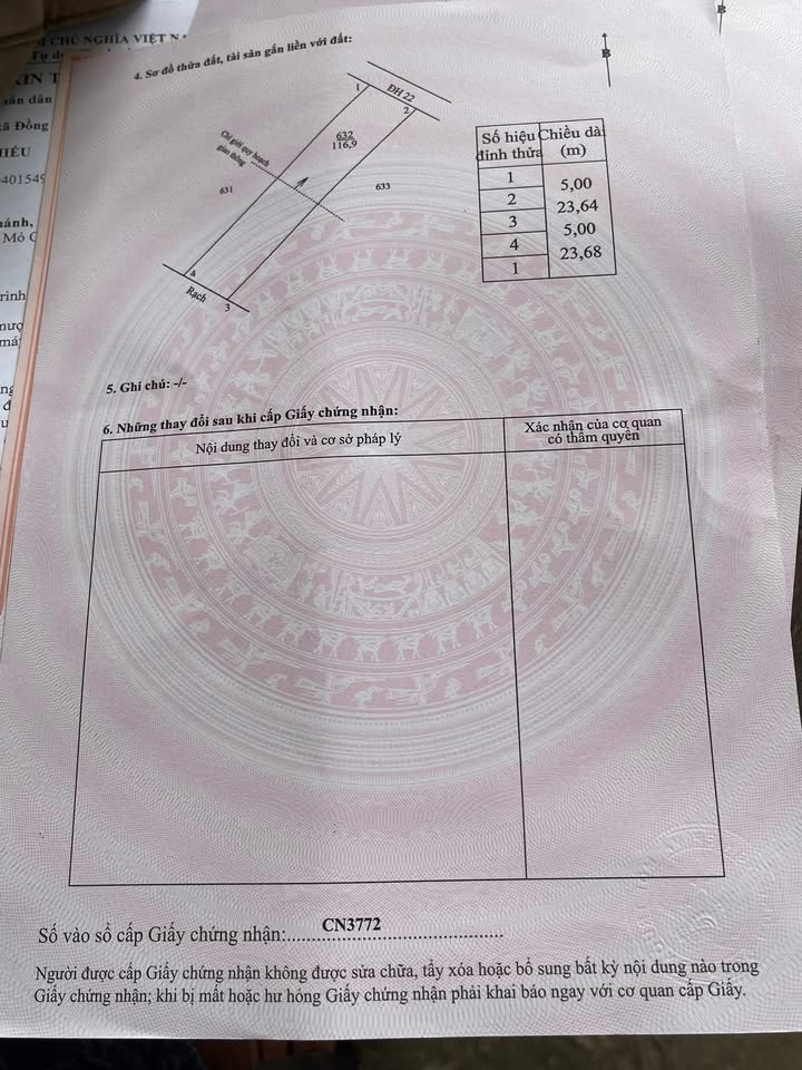 Đất nền mặt tiền Trần Phú, xã Đồng Khởi, 120m² chỉ 500 triệu - Đầu tư sinh lời ngay!