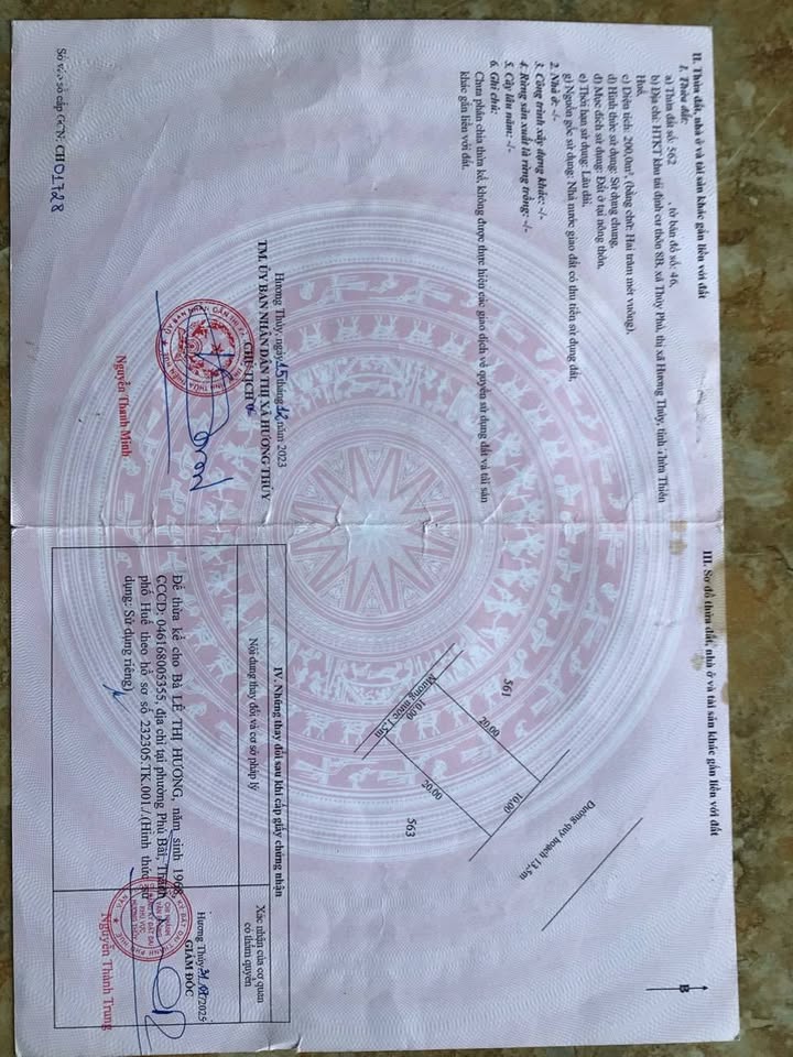 Đất tái định cư Hương Thủy 200m² - Sổ đỏ chính chủ, hướng Đông đẹp!