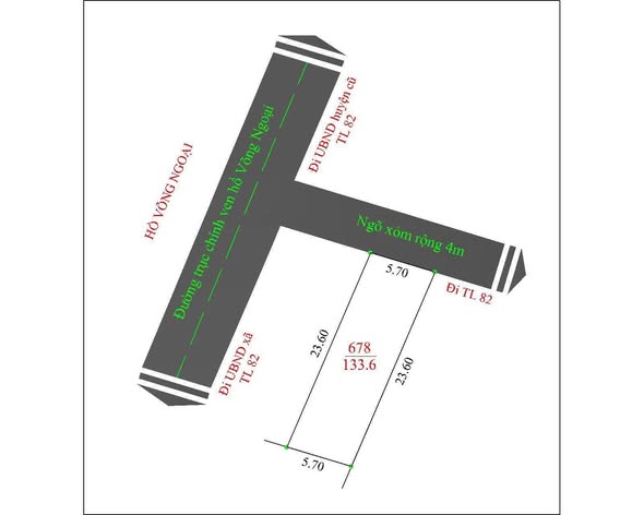 Đất bán Võng Xuyên, Phúc Thọ 133m² giá 3.2 tỷ - Đường thông ô tô vào tận nhà!