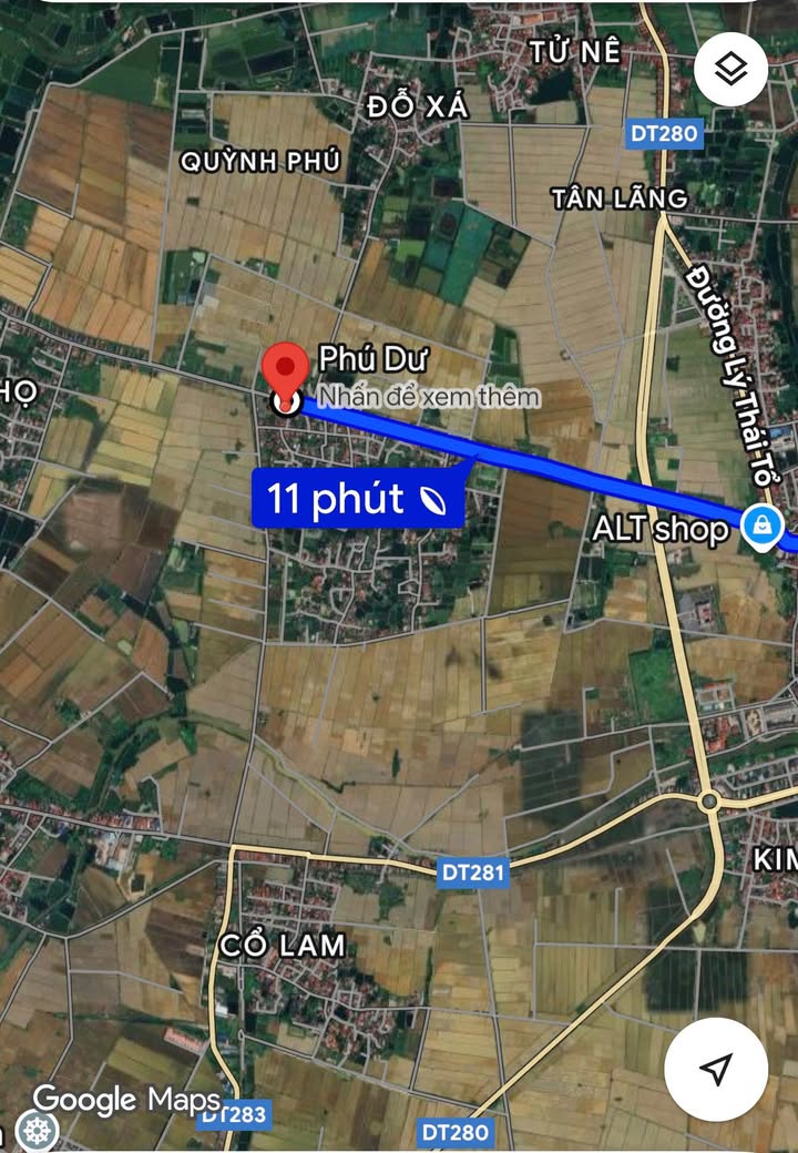 Đất nền 206m² tại Phú Dư, Gia Bình - Giá 12.36 tỷ, Đường lớn, Giao thông thuận tiện!