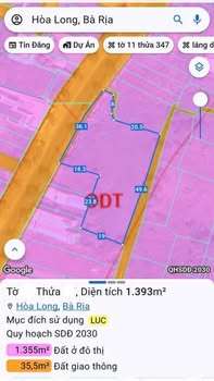 Đất mặt tiền đường 11B, phường Tam Long, 1393m² giá 13 tỷ - Sổ đỏ chính chủ!