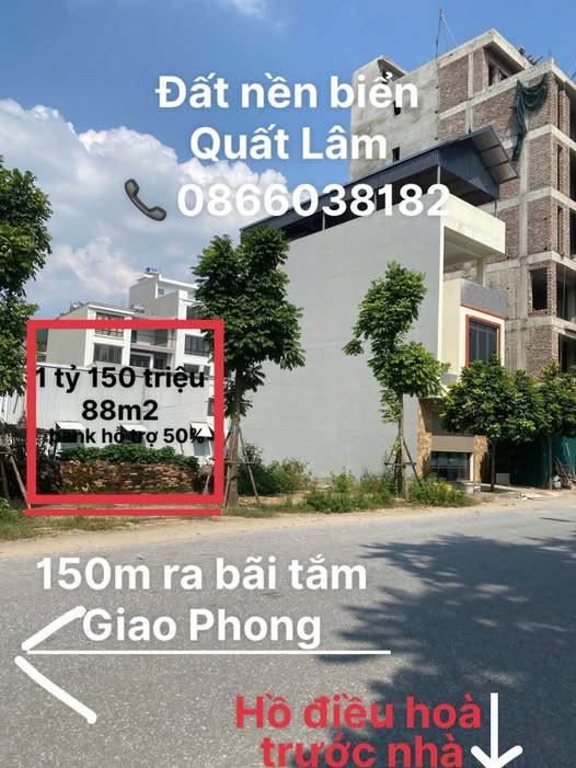 Đất nền Giao Phong 88m² giá 1.15 tỷ - Tiềm năng đầu tư gần biển!