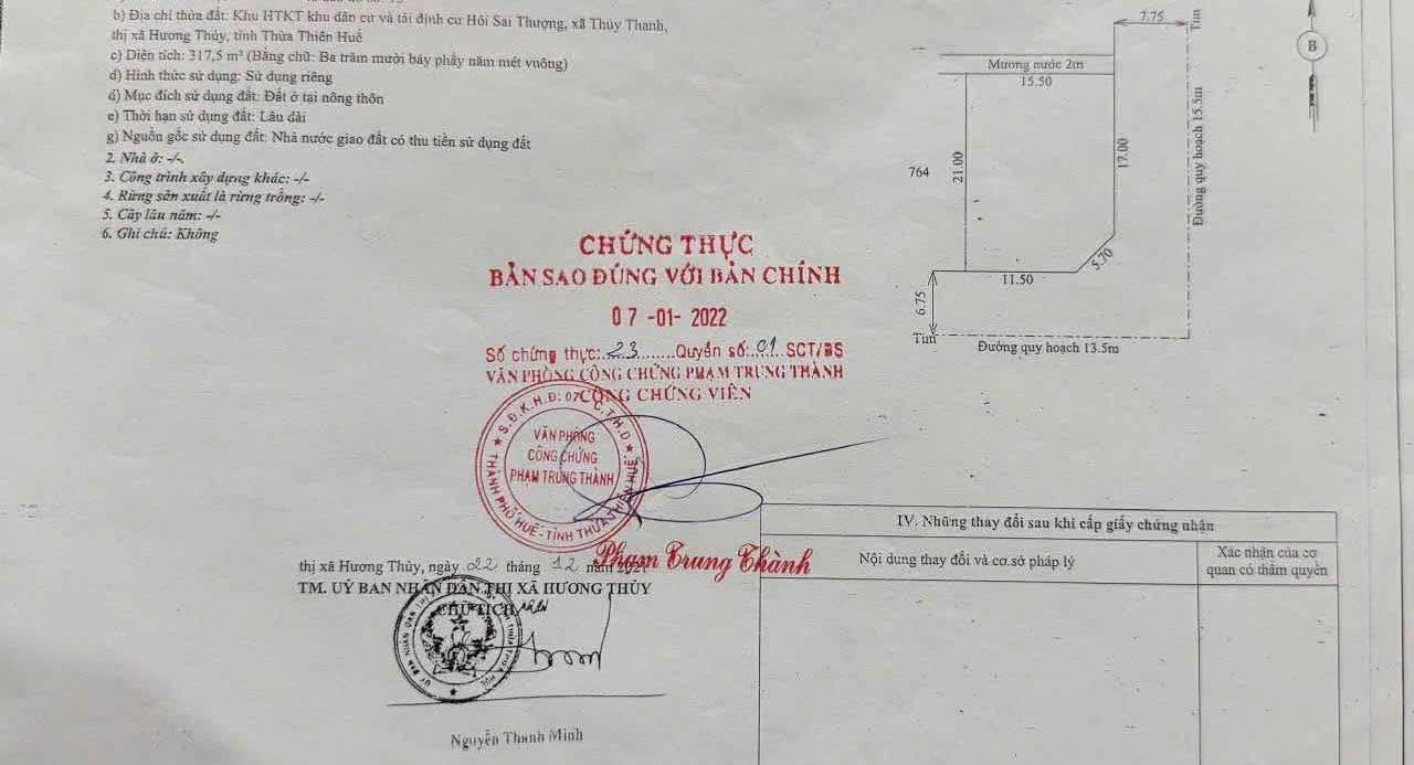 Đất 2 mặt tiền Thủy Thanh 317.5m² - View công viên thoáng mát!