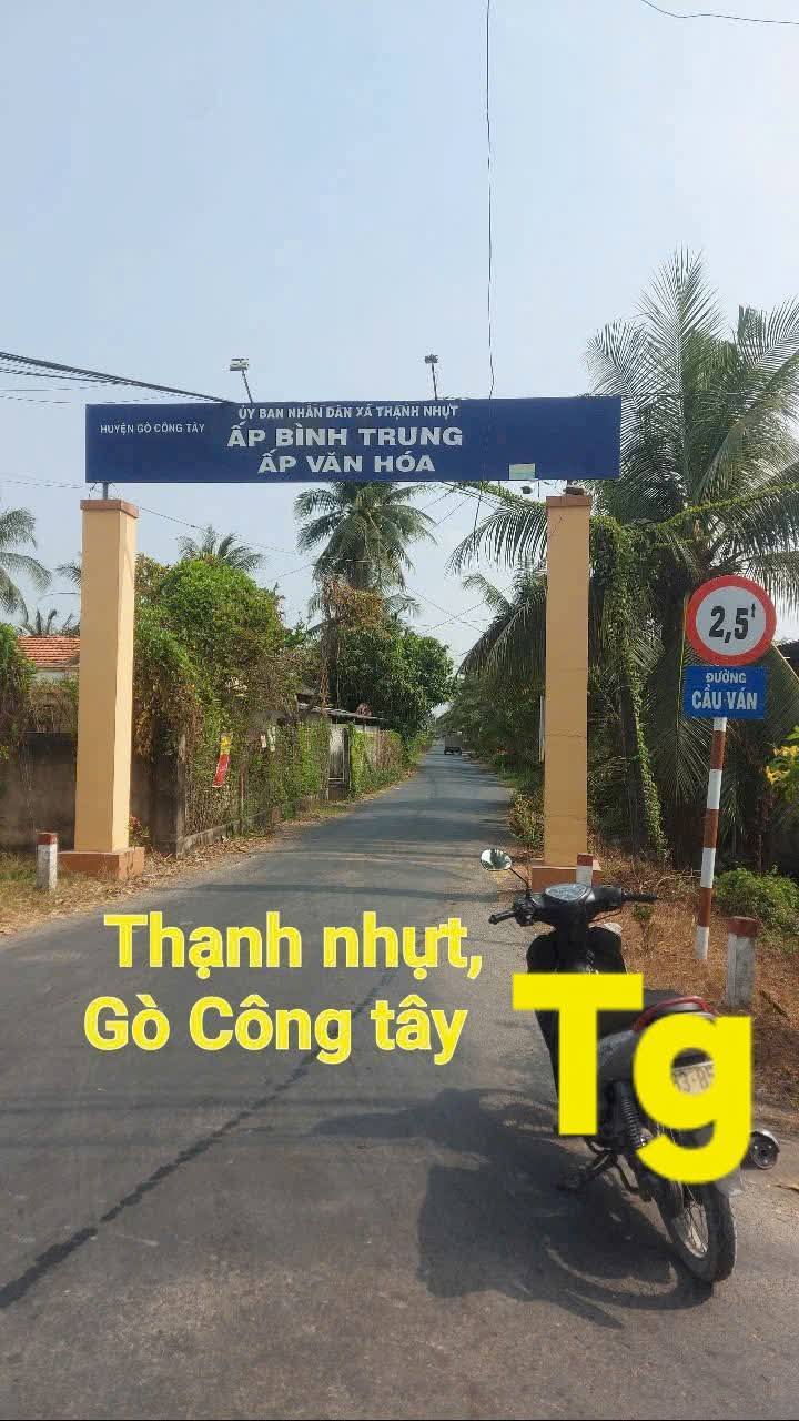 Đất mặt tiền đường nhựa Thạnh Nhựt, Gò Công Tây 1500m² giá 2.5 tỷ - Đầu tư sinh lời ngay!