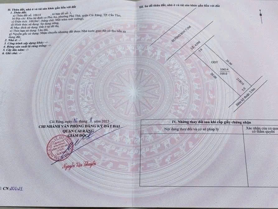 Đất nền KDC Phú An, đường B10, 100m² giá 2.3 tỷ - Sổ hồng chính chủ!