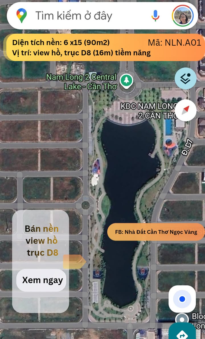 Đất nền KDC Nam Long 2, Cần Thơ 90m² giá 6.9 tỷ - Pháp lý rõ ràng, thích hợp kinh doanh!