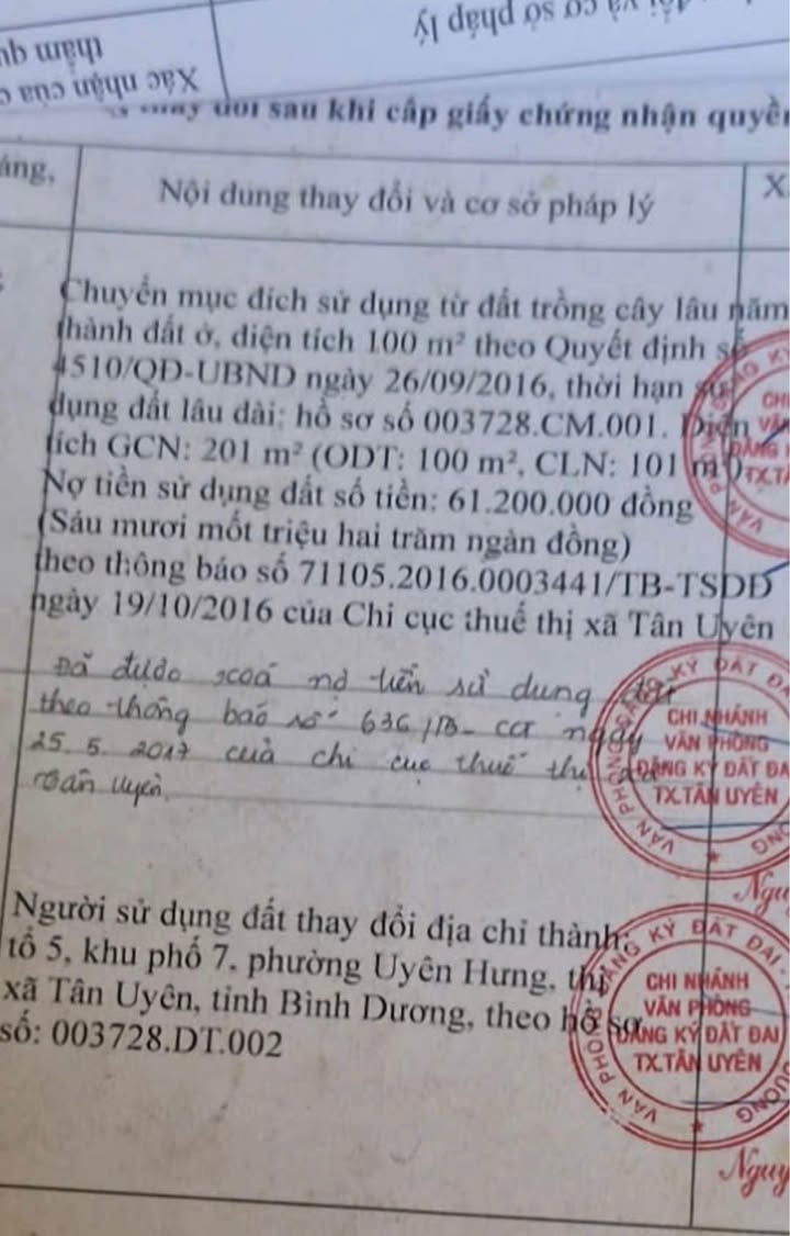Đất nền Tân Uyên 200m² giá 1 tỷ - Sổ đỏ chính chủ, xây dựng tự do!
