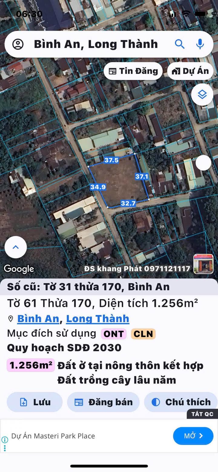 Đất thổ cư 256m² tại Bình An, Long Thành chỉ 9.2 tỷ - Pháp lý rõ ràng!