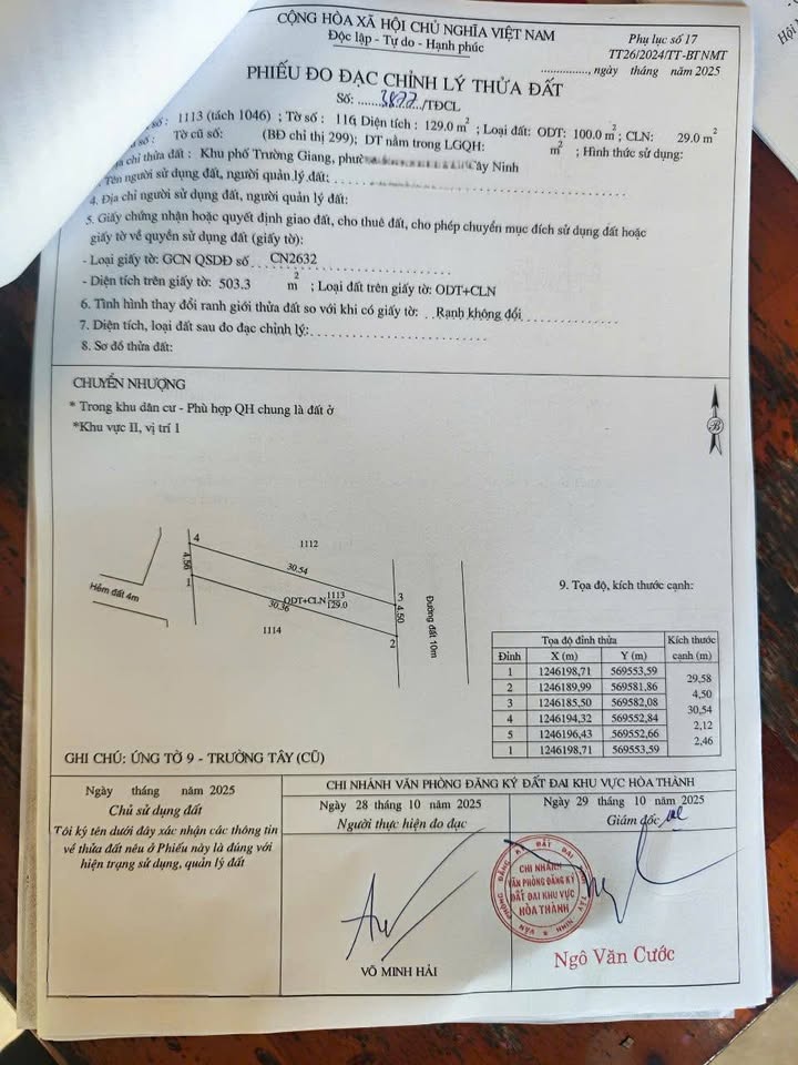 Đất thổ cư 135m² hẻm 68 Trần Phú, phường Long Hoa - Giá chỉ 142 triệu!