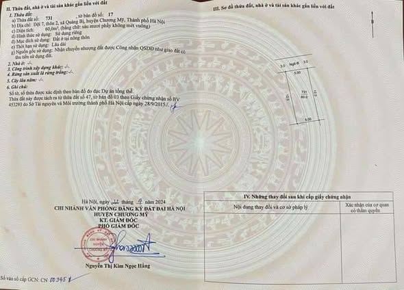 Đất nền Quảng Bị 60m² giá 1.85 tỷ - Mảnh đất đẹp, ô tô đỗ cửa!