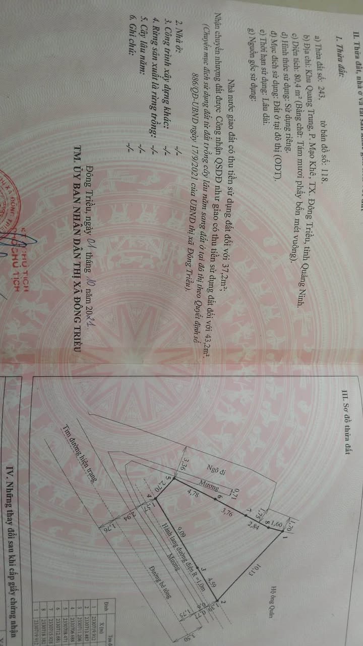 Lô đất đẹp Mạo Khê, Đông Triều 80.4m² - Sổ đỏ chính chủ, giá cực tốt!