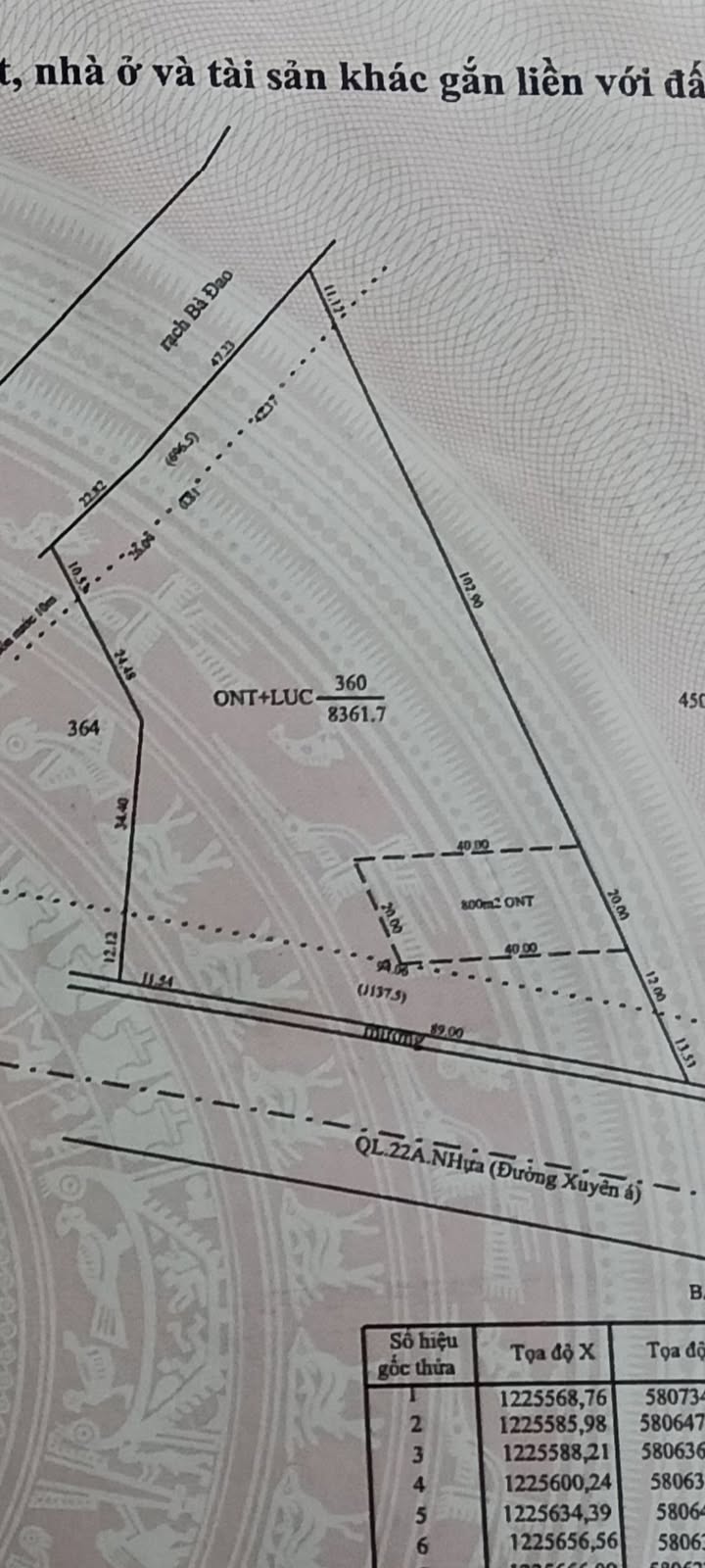 Đất nền mặt tiền Quốc Lộ 22A, xã An Thạnh, 8361m² giá 20 tỷ - Đầu tư sinh lời cao!