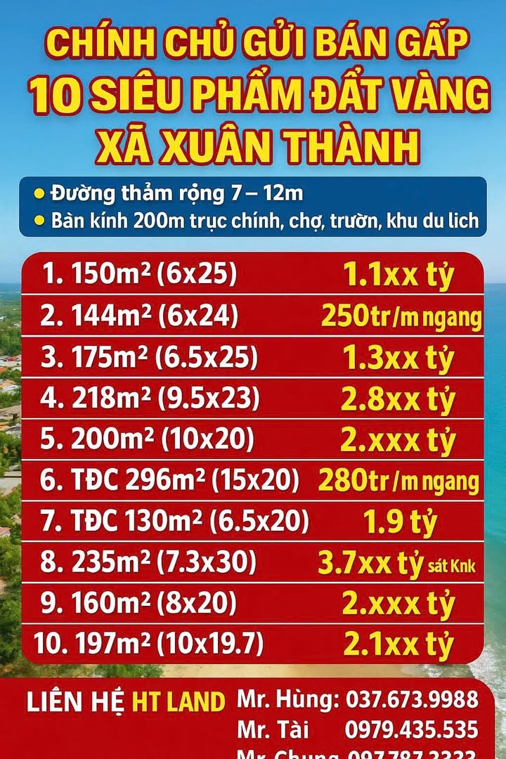 Đất vàng Xuân Thành, Nghi Xuân, 150m² chỉ 1.1 tỷ - Đầu tư sinh lời mạnh!