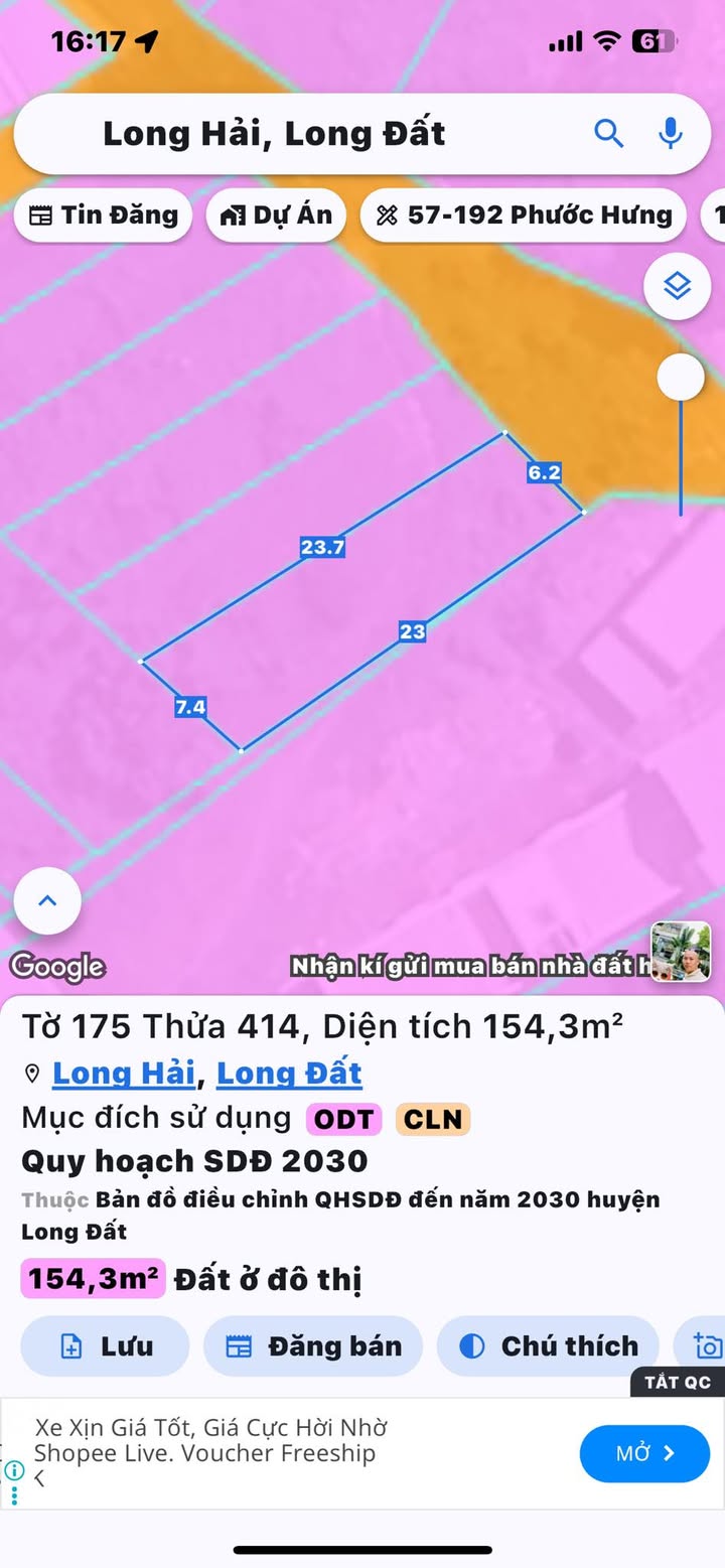 Đất Long Hải 138m² giá 2 tỷ - Đầu tư sinh lời tuyệt vời!