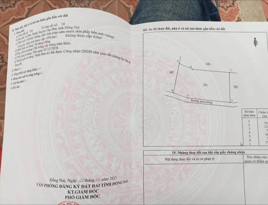 Đất nền Phú Thịnh Đồng Nai 835m² giá chỉ 220 triệu - Sổ riêng từng nền!