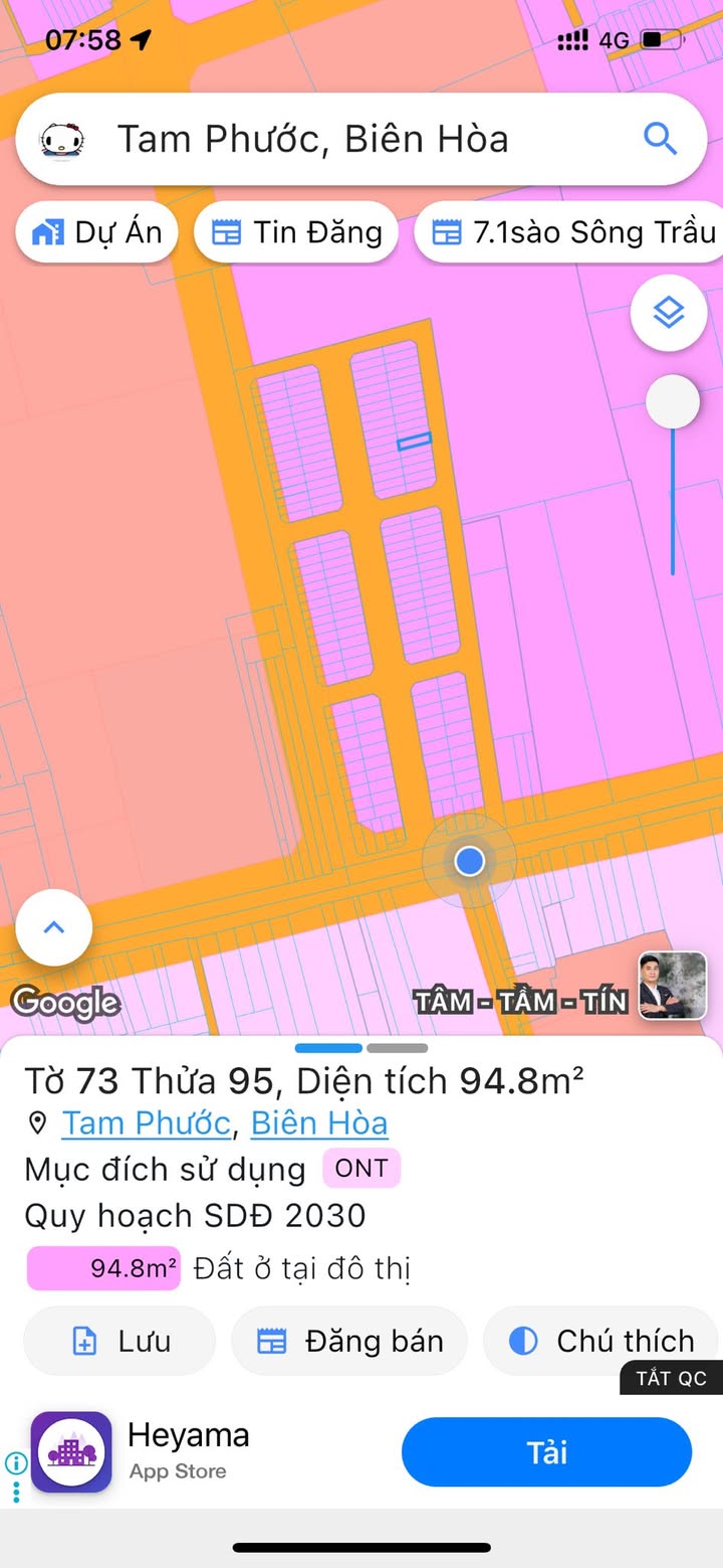 Đất thổ cư 95m² tại phường Tam Phước, Biên Hòa chỉ 1.4 tỷ - Sổ đỏ chính chủ!