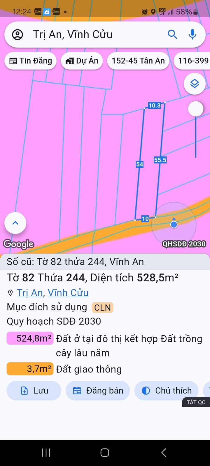 Đất nền Cây Gáo, Trảng Bom 550m² giá 850 triệu - Cơ hội đầu tư tuyệt vời!