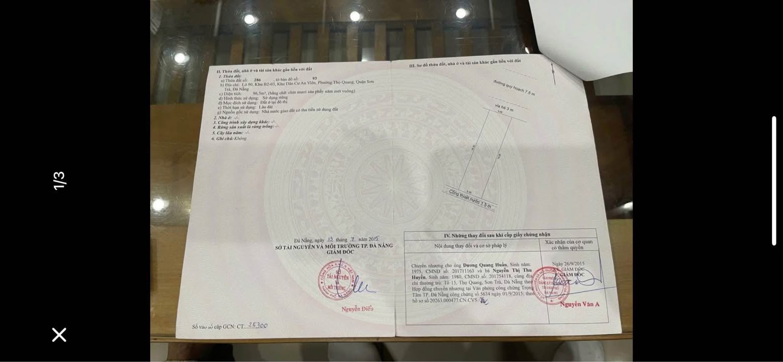 Đất nền phường Thọ Quang 97m² giá chỉ 6.7 tỷ - Cơ hội đầu tư tuyệt vời!