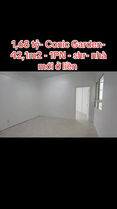 Căn hộ Conic Garden Bình Chánh 42,1m² giá 1.68 tỷ - Nhà mới tinh, sẵn sàng ở ngay!