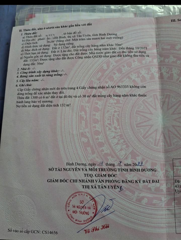 Đất thổ cư 162m² tại Khánh Bình - Giá chỉ 1.4 tỷ, chính chủ bán gấp!