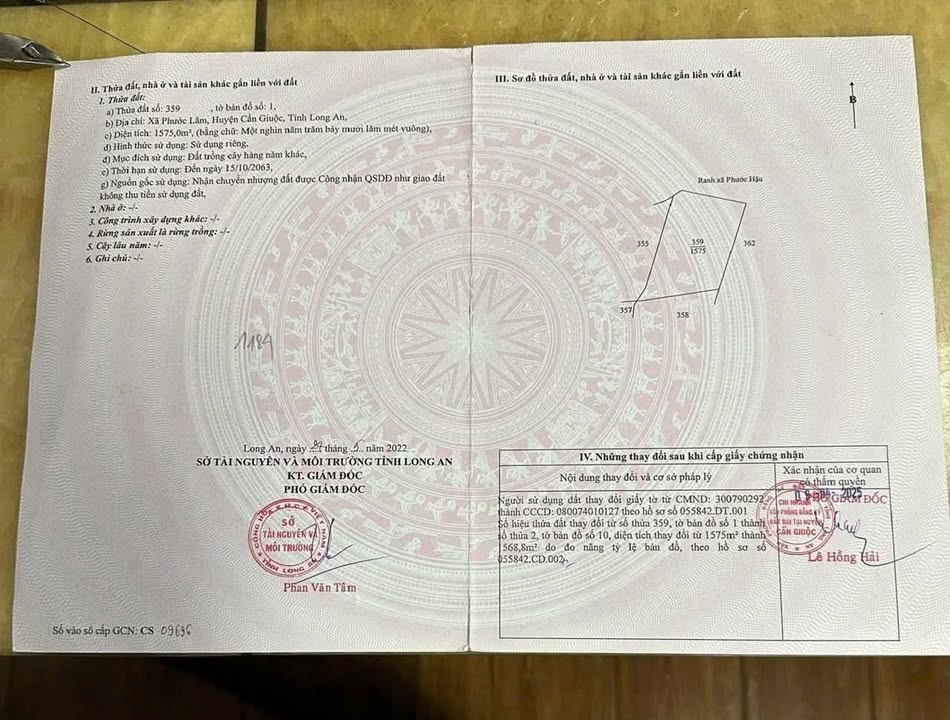 Đất mặt tiền Tỉnh Lộ 835A, xã Phước Lâm, 3555m² giá 41.5 tỷ - Cơ hội đầu tư tuyệt vời!