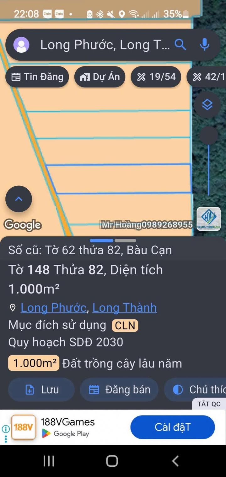 Đất vườn 3600m² tại Long Phước, Đồng Nai giá 1.1 tỷ - Đường thông thoáng, view đồi đẹp!