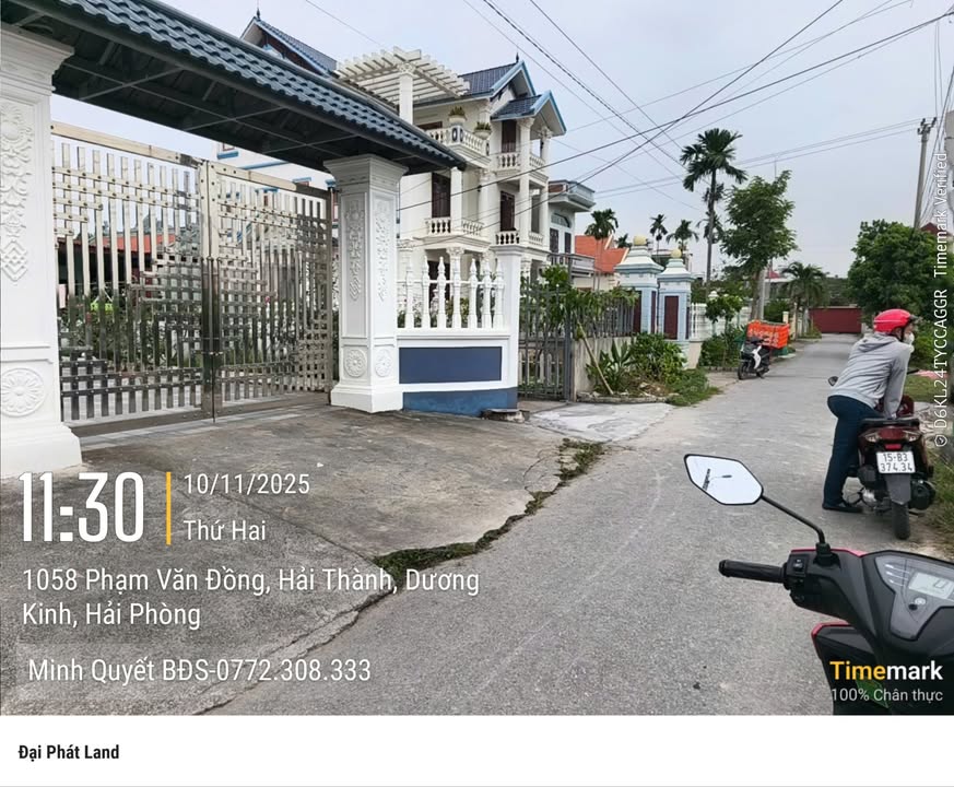 Đất nền Dương Kinh, Hải Phòng 113m² giá 1.4 tỷ - Mặt đường nhựa 11m