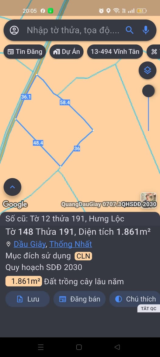 Đất nền Hưng Lộc, xã Dầu Giây 36m² giá 1.8 tỷ - Đầu tư sinh lời ngay!