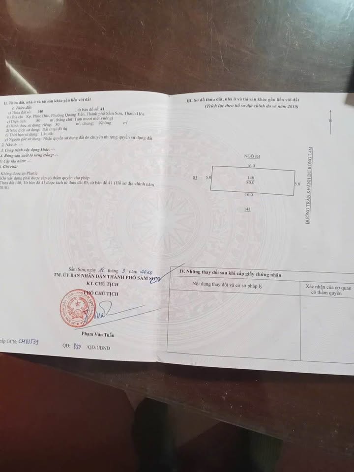 Lô đất Sầm Sơn 80m² chỉ 2 tỷ - Đầu tư sinh lời ngay!