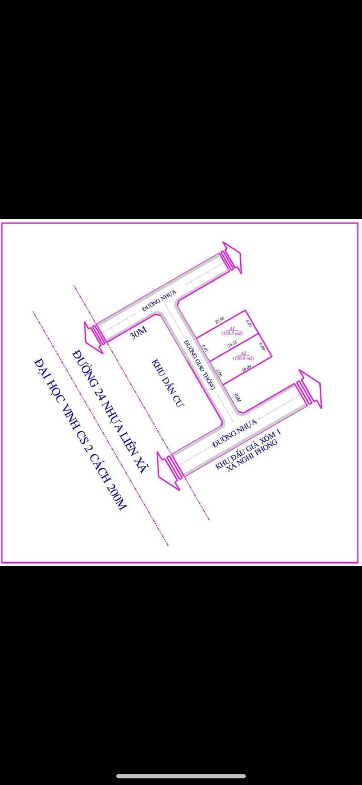 Đất nền Nghi Phong 158,5m² giá 2,6 tỷ - Đường bê tông rộng rãi