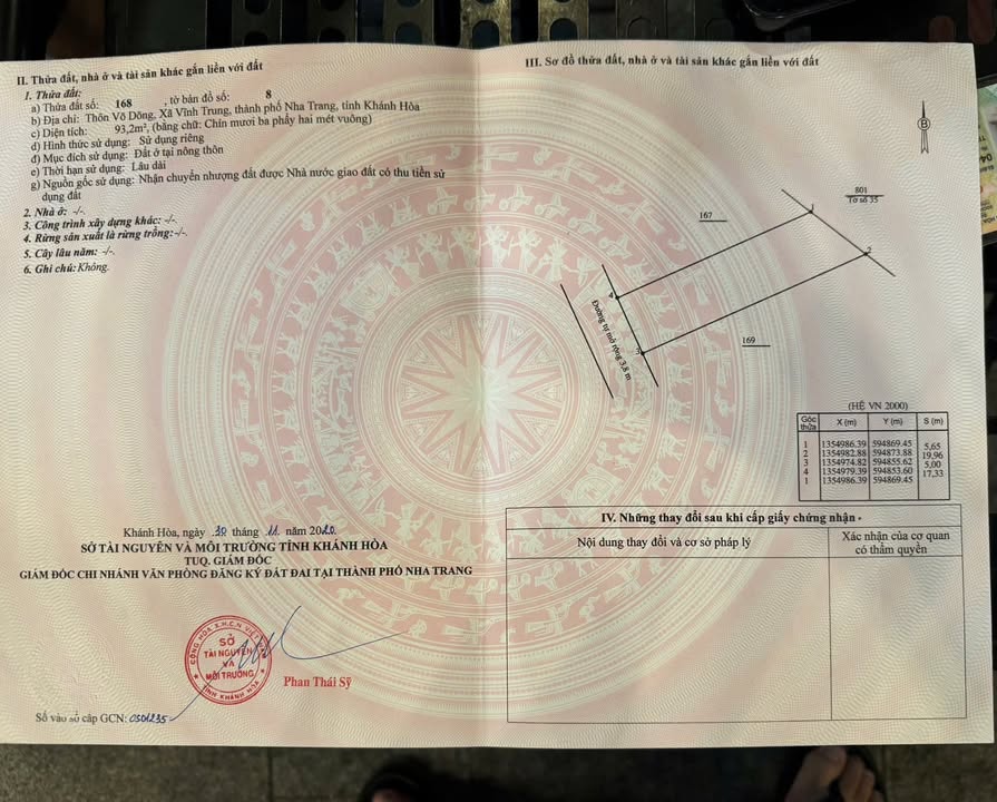 Đất nền Vĩnh Trung Nha Trang 93m² giá 1.55 tỷ - Đường bê tông rộng rãi