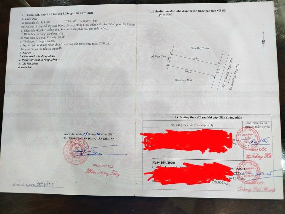 Lô đất Đồng Hòa Kiến An 67m² giá 3 tỷ - Vị trí cực đẹp, gần Golden Point!