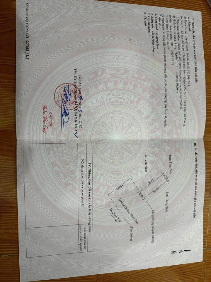 Nhà mặt đường Hoàng Thiết Tâm, Kiến An 75m² - Kinh doanh sầm uất!