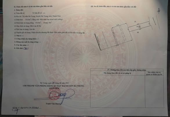 Đất nền Quốc lộ 1A huyện Hà Trung 120m² giá thỏa thuận - Đầu tư sinh lời lý tưởng!