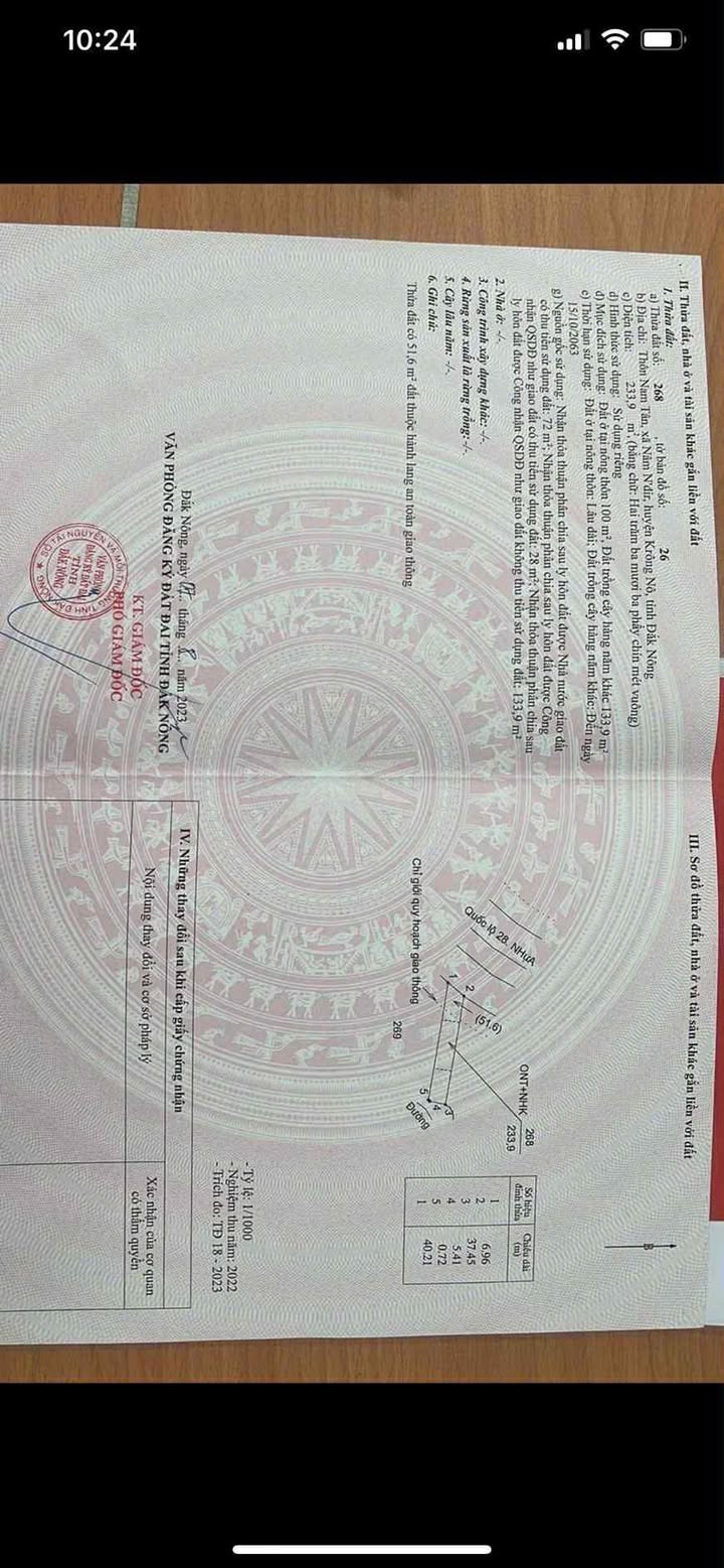 Đất thổ cư 300m² mặt tiền Quốc lộ 28, giá 870 triệu - Gần chợ Nâm N'Đir!