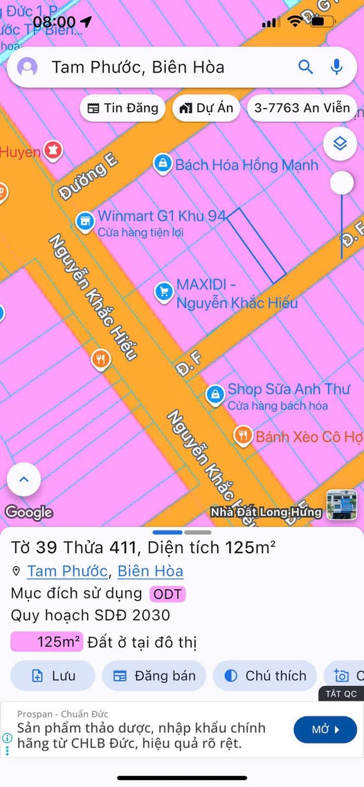 Đất nền Tam Phước Biên Hòa 125m² giá 2.49 tỷ - Pháp lý rõ ràng, sổ riêng!