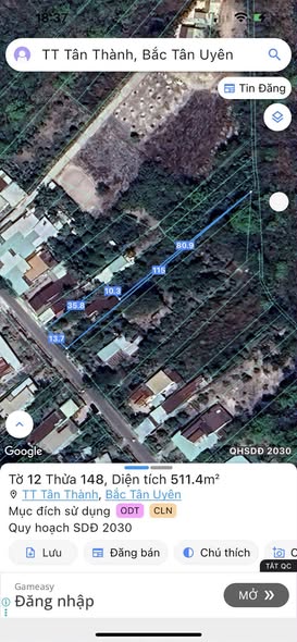 Đất nền tại Tân Thành, Bình Dương 511,4m² giá 3.3 tỷ - Đầu tư sinh lời hấp dẫn!