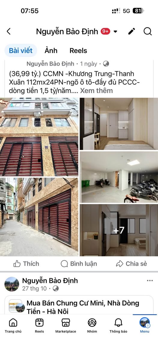 Căn hộ dịch vụ CCMN Khương Trung 112m² giá 36.99 tỷ - Đầu tư sinh lời vượt trội!