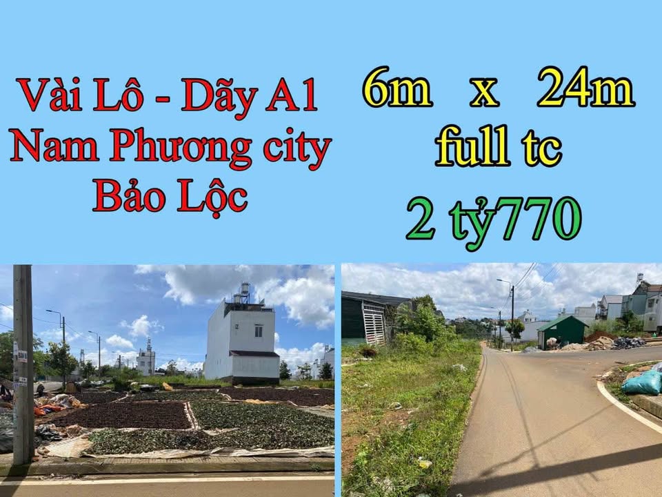Đất nền Nam Phương City Bảo Lộc 144m² giá 2.77 tỷ - Đầu tư sinh lời ngay!