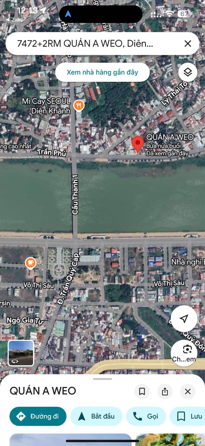 Đất mặt tiền Trần Phú, Diên Khánh 78m² giá 2.74 tỷ - Đầu tư sinh lời ngay!