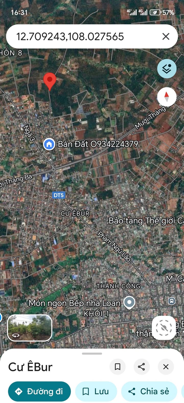 Đất nền 2 sào Cư Êbur, Buôn Ma Thuột - Giá 4.15 tỷ, cơ hội đầu tư tuyệt vời!