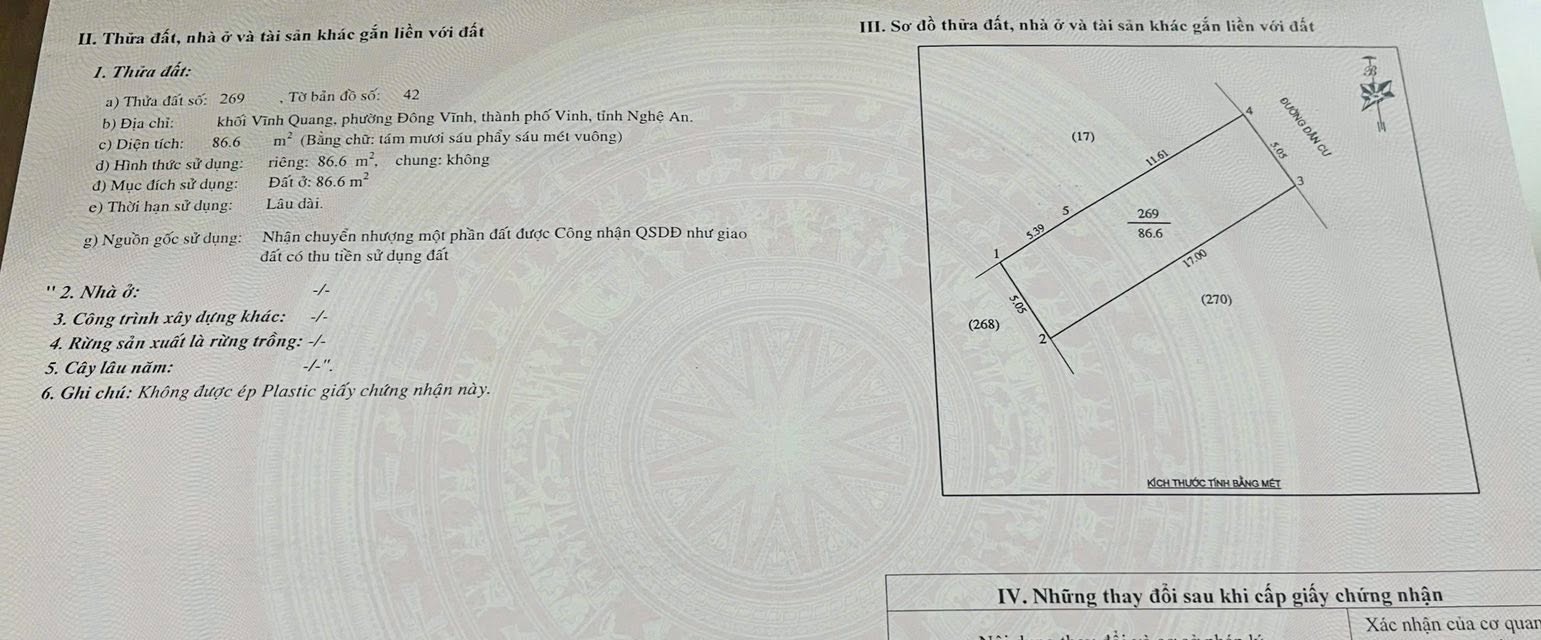 Nhà 2 tầng mặt tiền 5m tại P. Đông Vĩnh, 86.6m² giá 4.65 tỷ - Không thể bỏ lỡ!