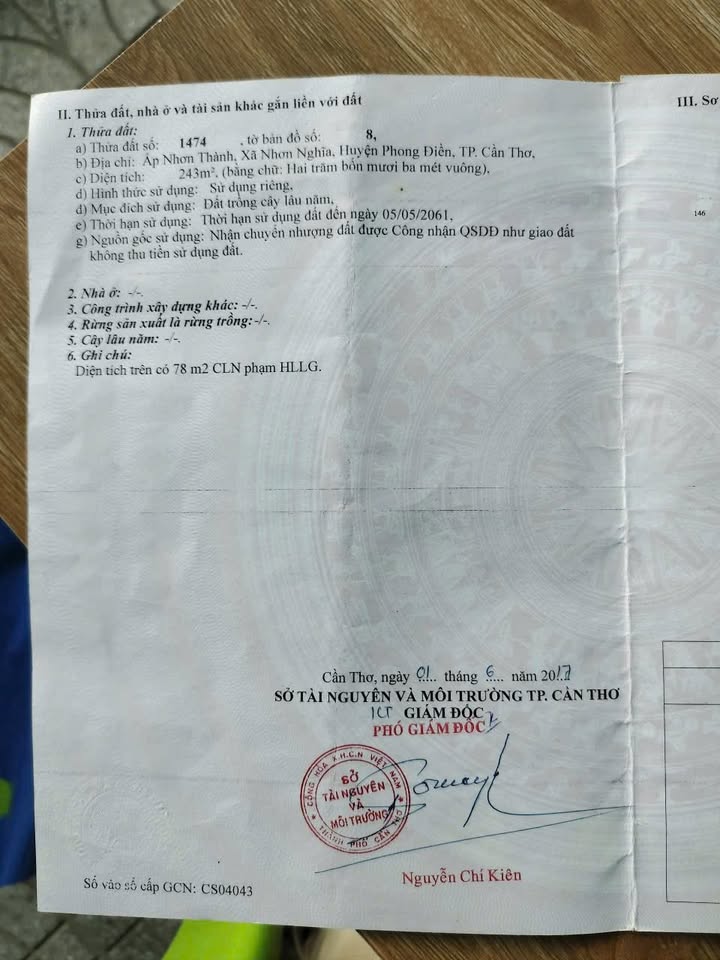 Đất nền Quốc lộ 61C xã Nhơn Nghĩa, huyện Phong Điền 243m² giá 1.6 tỷ - Cơ hội đầu tư tuyệt vời!