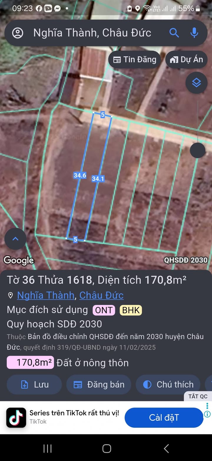 Đất nền 1700m² tại xã Nghĩa Thành, Bà Rịa - Vũng Tàu giá chỉ 820 triệu - Cơ hội đầu tư tuyệt vời!