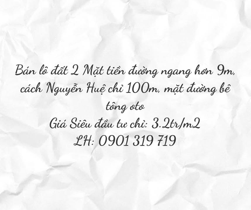 Đất nền Vạn Thắng, Vạn Ninh 96m² giá chỉ 3.2 triệu/m² - Sổ đỏ chính chủ!