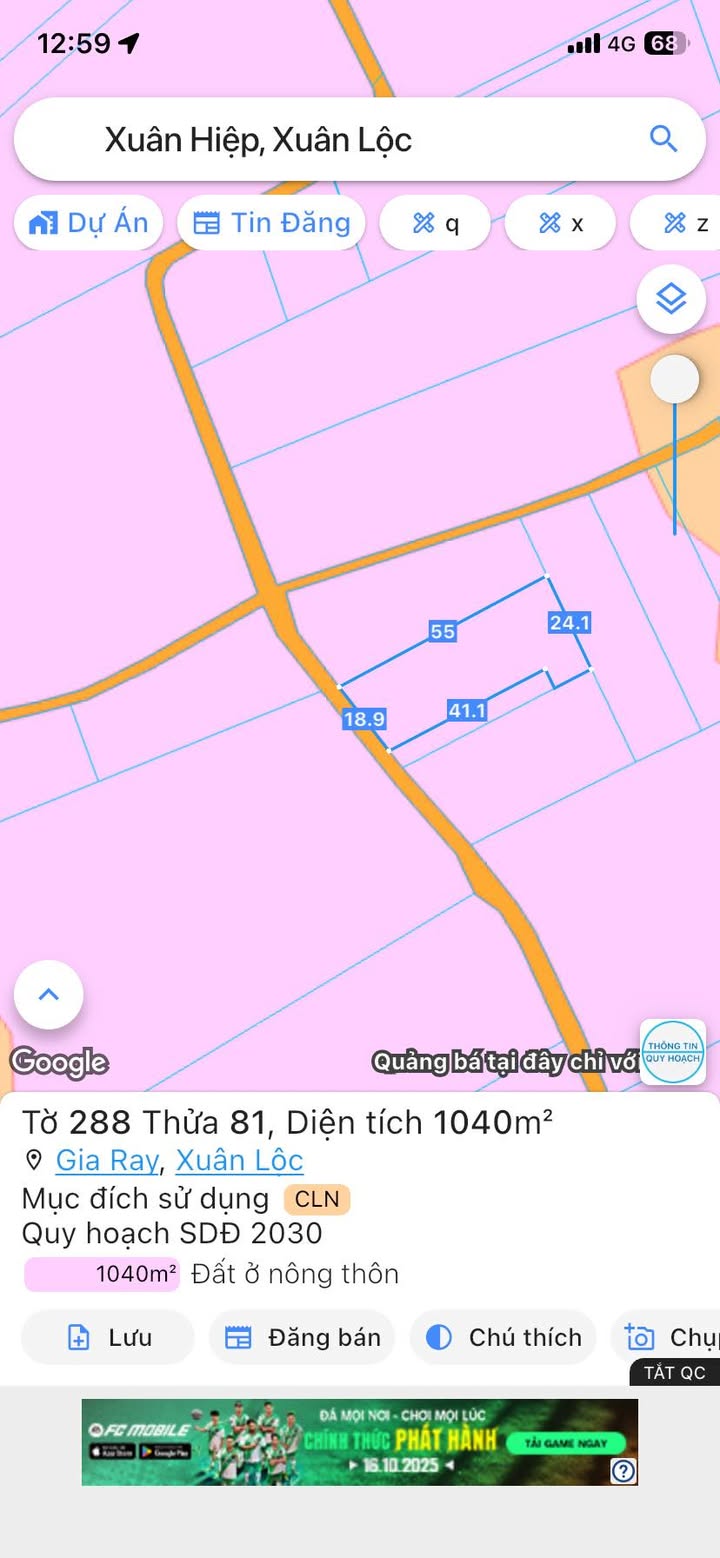 Đất nền Xuân Hiệp 1034m² giá 1.65 tỷ - Đầu tư sinh lời ngay!